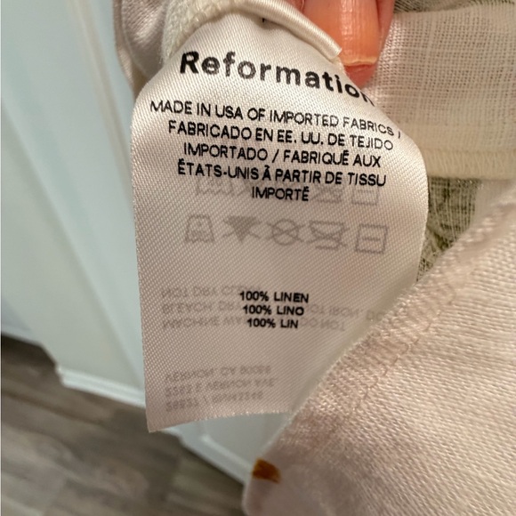 Reformation Cream Floral Linen Dress - Picture 7 of 7